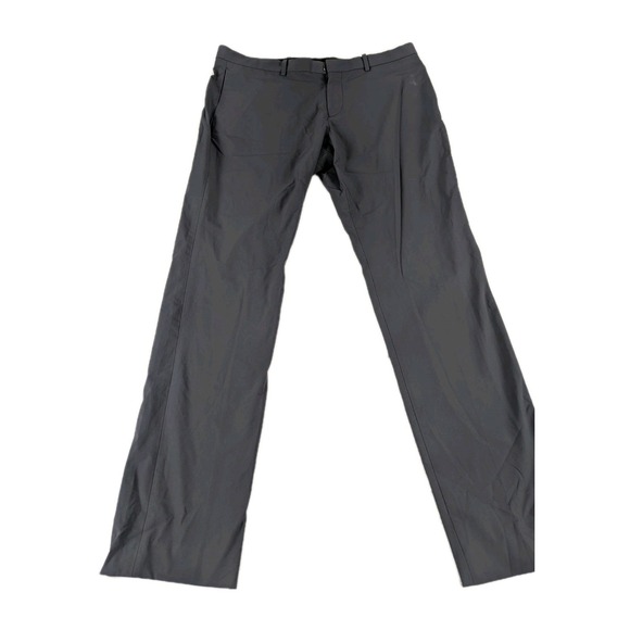 THEORY Pants Mens 36x30 Raffi Slim Fit Dark Grey Tech Neoteric Preppy Officecore - Picture 1 of 6